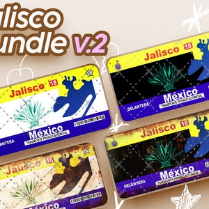 License Plate - Jalisco - V2|Bundle|Black|Old Rust Black version- PNG FILE ONLY