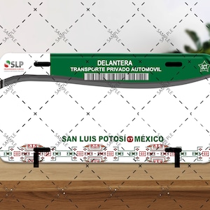 License Plate -  San Luis Potosi  V1 - PNG FILE ONLY