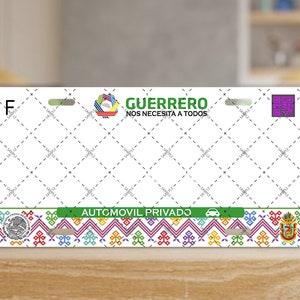 License Plate - Guerrero V2    - PNG FILE ONLY