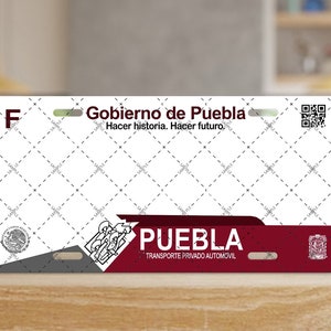 Nummernschild - Puebla V2 - NUR PNG-DATEI