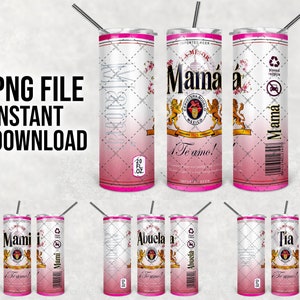 Moederdag roze thema, 20oz beker, Modelo Beer, platte beker wrap ontwerp, mager beker wrap ontwerp, ALLEEN png-bestand Spaanse versie