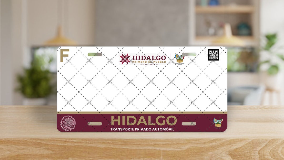 License Plate Hidalgo V2 PNG FILE ONLY Etsy