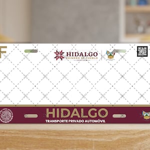License Plate - Hidalgo V2   - PNG FILE ONLY