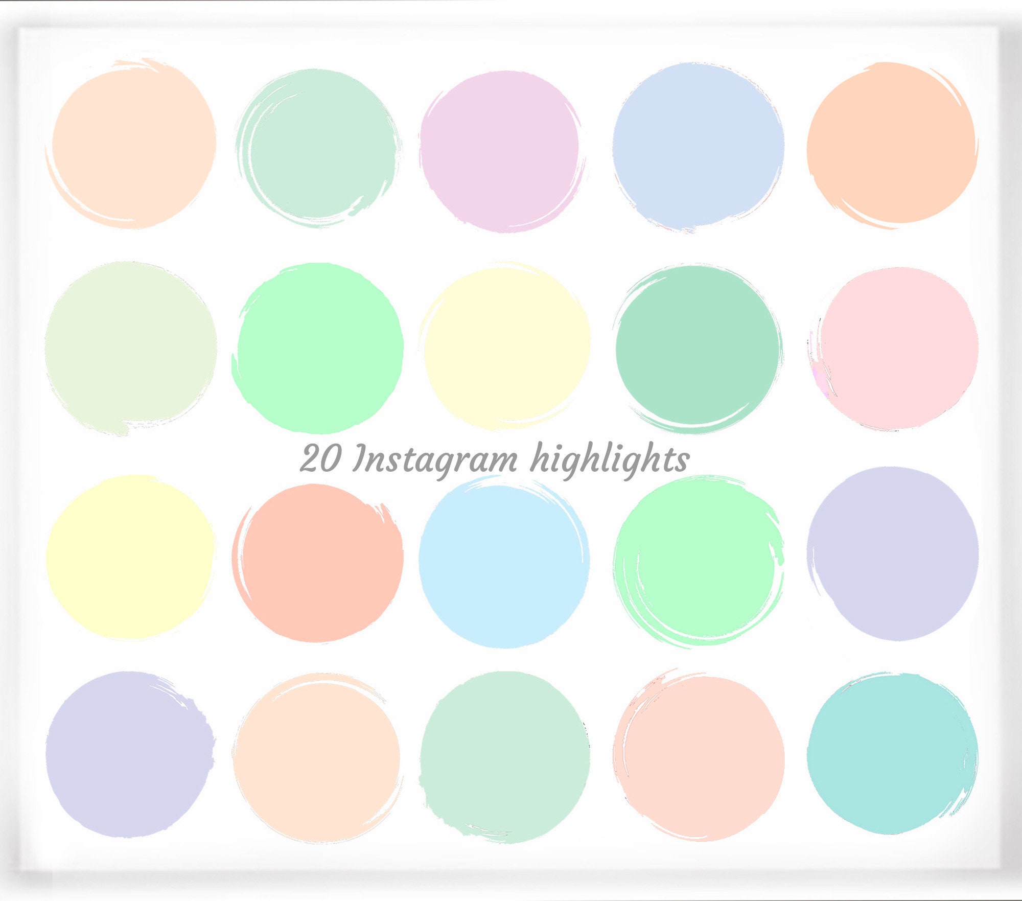 Pastel Instagram Story Highlight Icons Neutrals Brush | Etsy