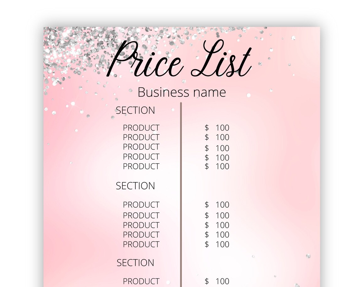 Cara Membuat Price List Di Canva IMAGESEE