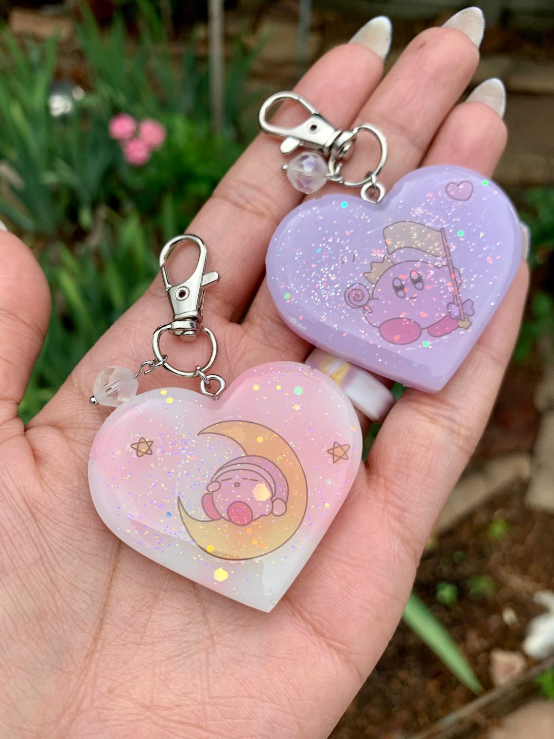 Heart keychains Etsy