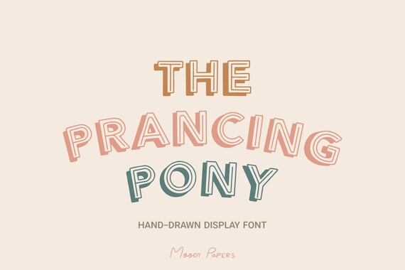Download The Prancing Pony Otf Font Hand Drawn Font Display Font Etsy 3D SVG Files Ideas | SVG, Paper Crafts, SVG File