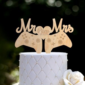 Video Game Wedding Mr And Mrs Cake Toppergamer Wedding Cake Etsy