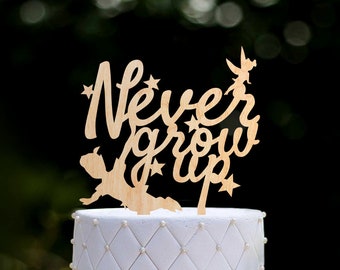 Peter Pan Cake Topper, Never Grow Up, Birthday Gift, 0192
