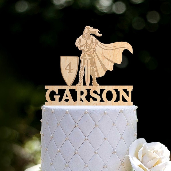 Knight birthday cake topper,knight in armor cake topper birthday,knight party birthday topper,fairy tale birthday knight cake topper,0301