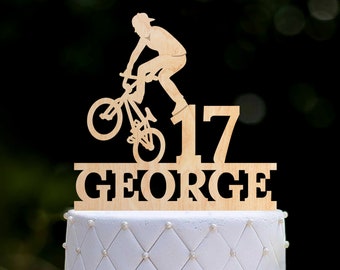 Bmx bike cake topper birthday,bmx bicycle cake topper,bmx birthday cake topper,custom bmx bicycle name cake topper birthday,0433