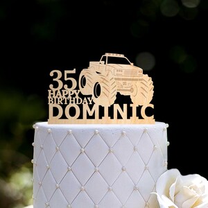 Birthday Cake Topper, Off-road Vehicle Cake Topper, Name Cake Topper, 40th Birthday Cake Topper, Custom Cake Topper, 30th Birthday Gift,0416