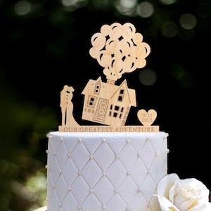 You are my greatest adventure up cake topper,Up wedding cake topper,up adventure bride and groom cake topper,funny wedding topper,0510
