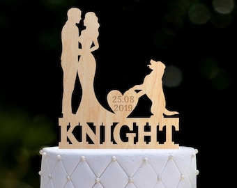 Custom golden retriever cake topper,wedding cake topper with dog,couple cake topper with labrador retriever,labrador cake topper wedding,029