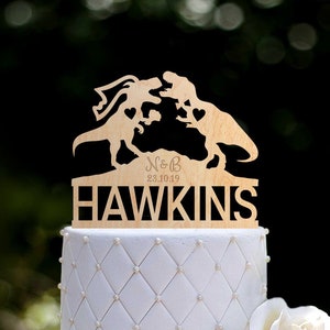T rex Dinosaurs cake topper,dino wedding cake topper,dinosaur wedding cake topper,dinosaur couple cake topper,dinosaur theme wedding,080