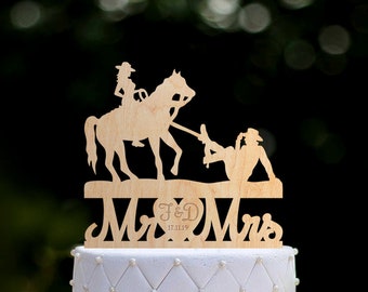 Cowboy cowgirl wedding humorous cake topper,western wedding cowboy cake topper,Cowboy and cowgirl wedding cake topper,country wedding,076