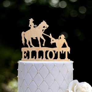 Cowboy and cowgirl wedding cake topper,cowboy cowgirl wedding humorous cake topper,western wedding cowboy cake topper,country wedding,075