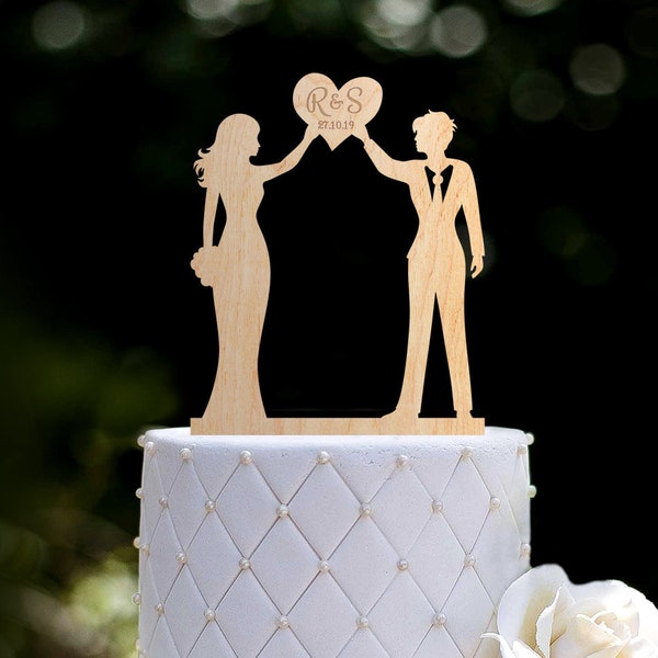 Lesbian cake topper heart,Mrs and mrs wedding cake topper heart,mrs mrs heart cake topper,mrs and mrs  topper wedding,mrs and mrs cake,0129