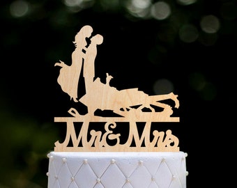 Snow mobile snow wedding mr and mrs cake topper,snow mobile bride and groom wedding cake topper,snow mobile wedding mr mrs cake topper,0216