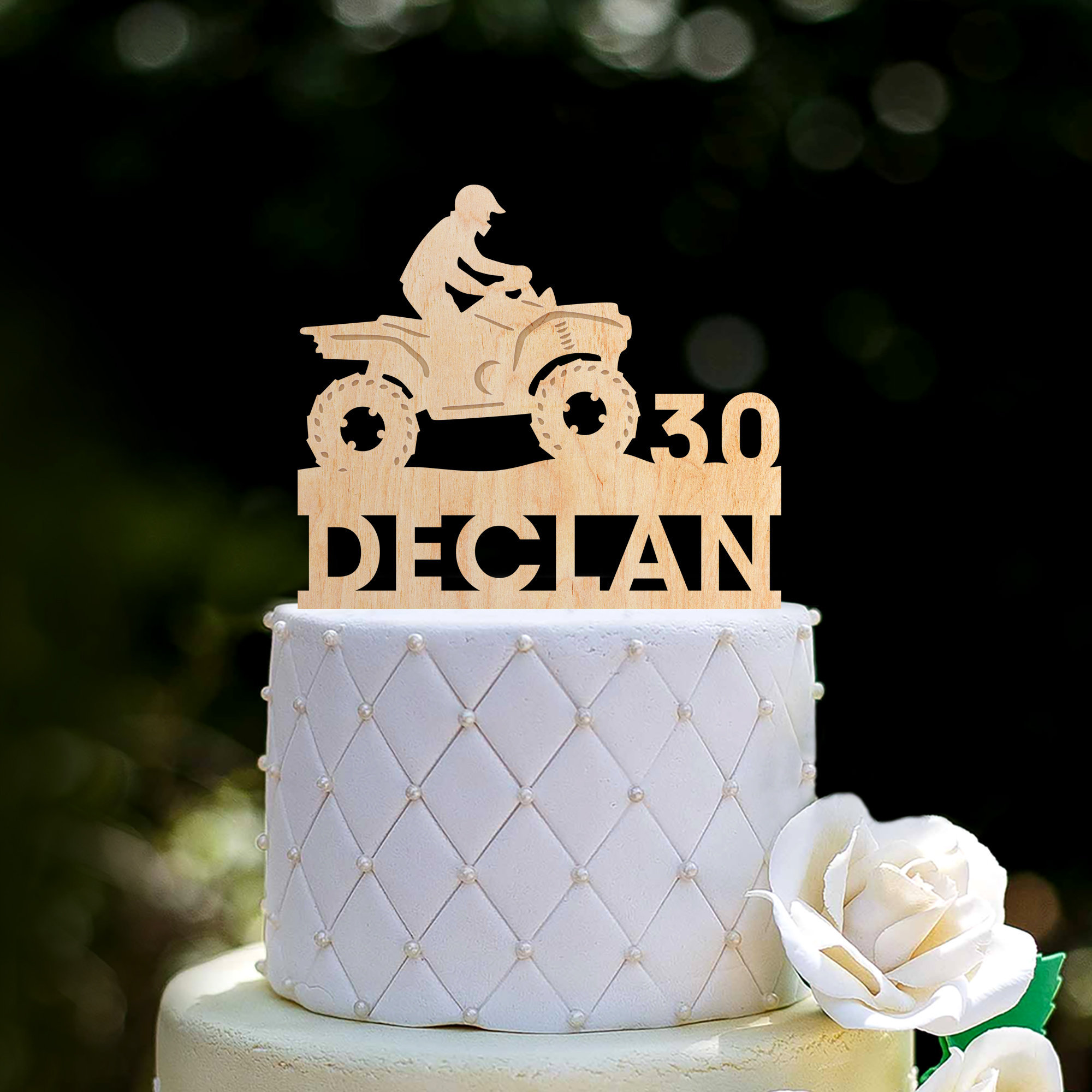 Topper Personnalise De Gateau Danniversaire De Motocross De Etsy France