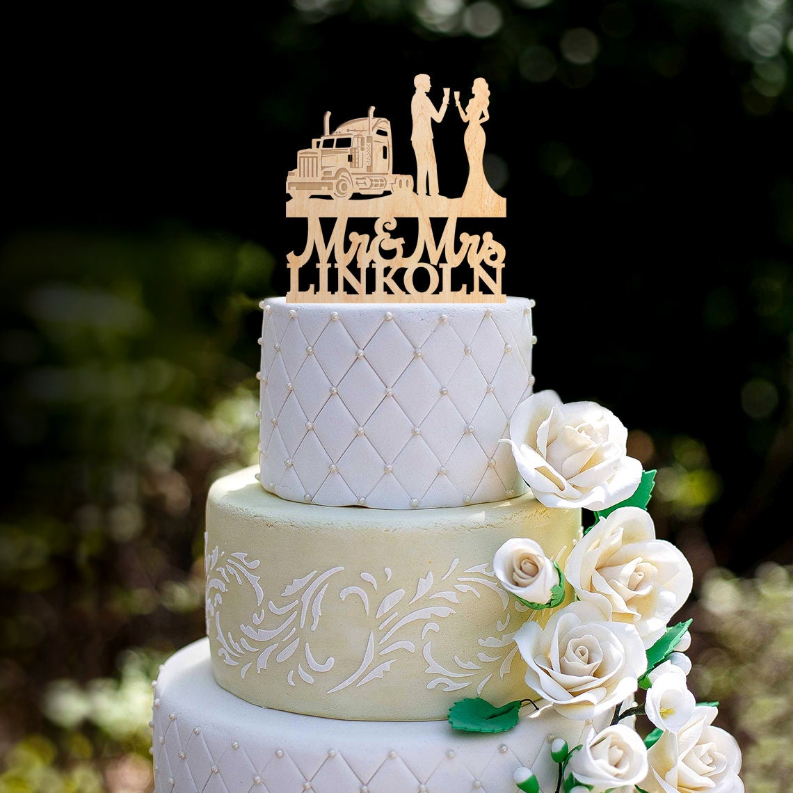LKWHochzeit Herr und Frau Kuchen Topper heiraten LKWFahrer Etsy