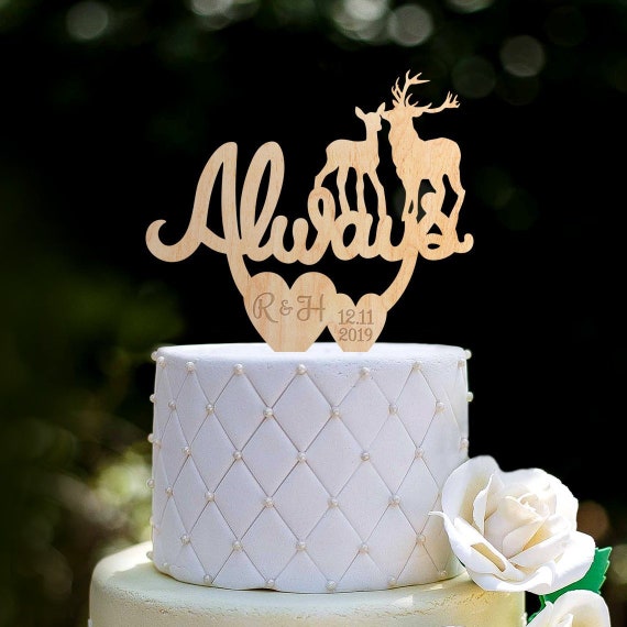 Stag and Doe Cake Topperalways Cake Topperbuck and Doe Cake - Etsy