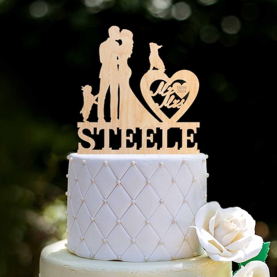 French bulldog wedding cake topper sale