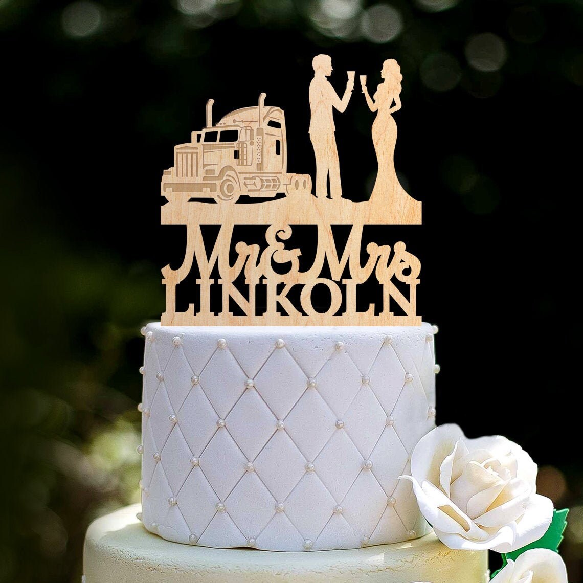 LKWHochzeit Herr und Frau Kuchen Topper heiraten LKWFahrer Etsy