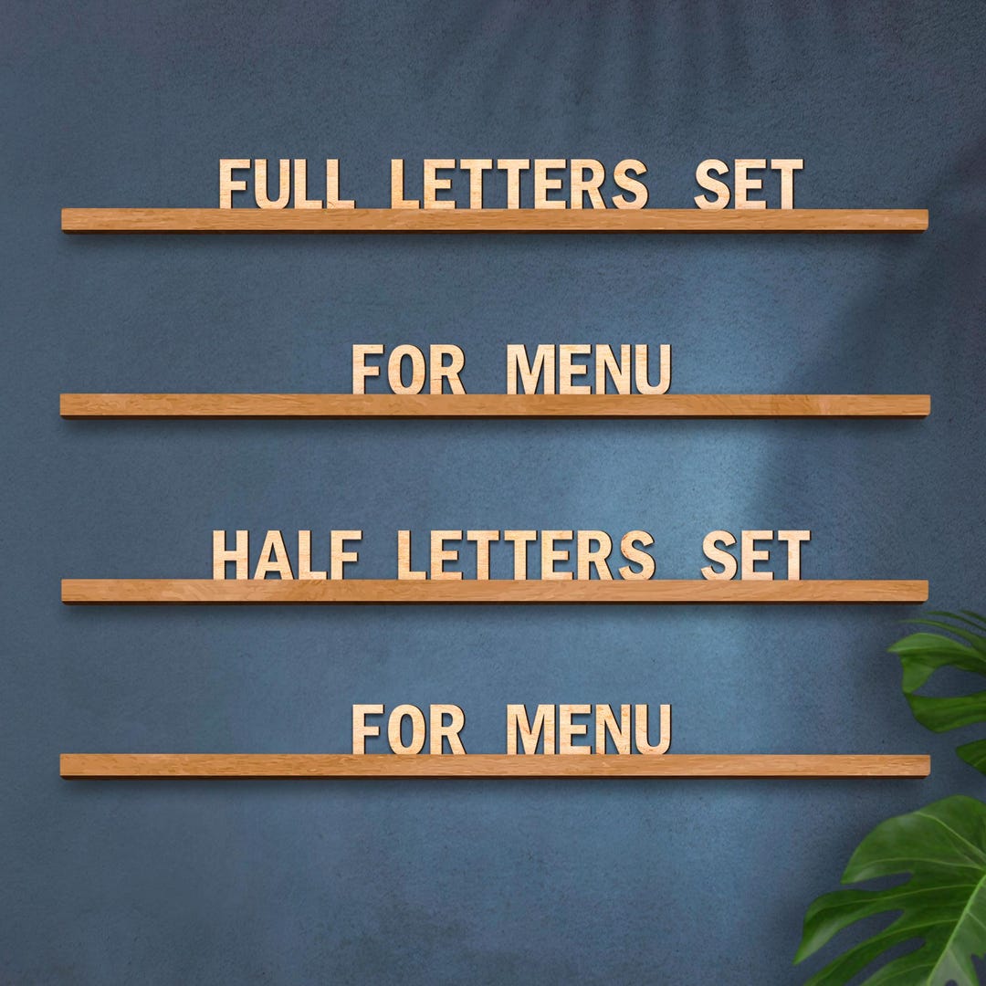 Set of Letters for Menu, Letters Set for Menu, Changeable Letters for ...