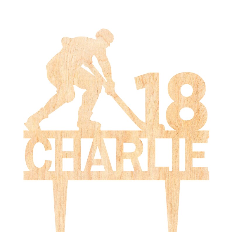 Custom Hockey Cake Topper Birthdayhockey Fan Birthday Etsy