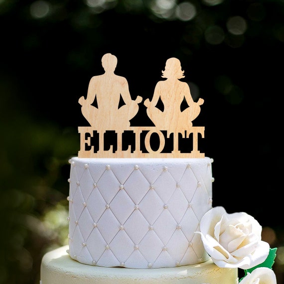 Amoureux De Yoga Gateau De Mariage Topper Yoga Pose Mariage Etsy