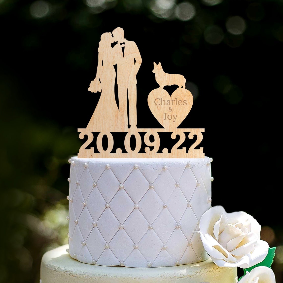 Hochzeit Hund Kuchen Topper benutzerdefinierte Etsy