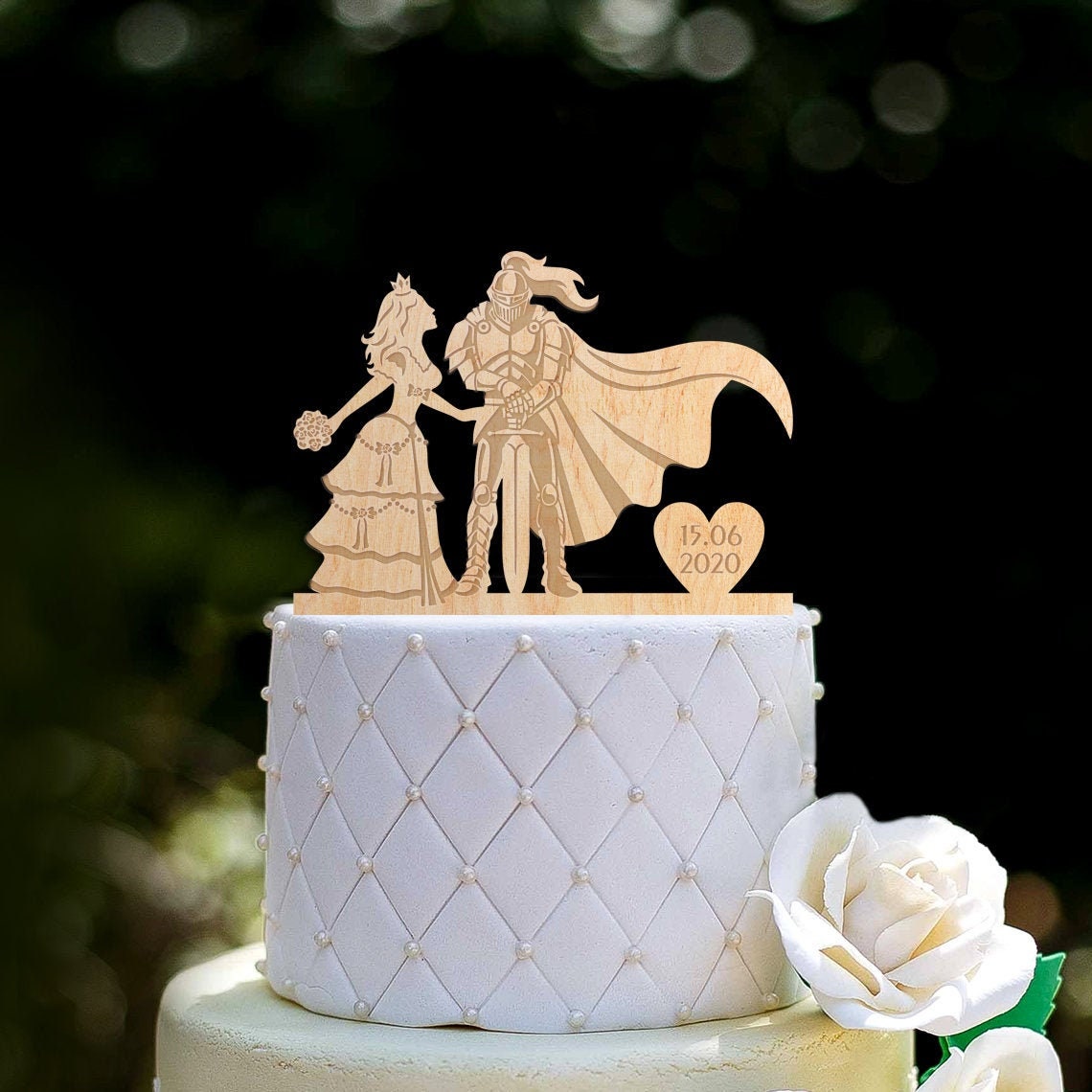 Your my Queen Wedding Cake Topper Snow Dream Princess & Prince Bride