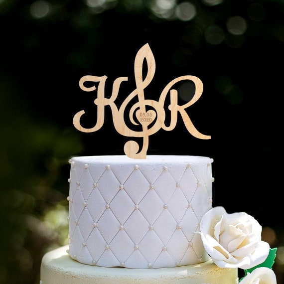 Treble Clef Musique Initiales Gateau Topper Date Musicien Etsy Treble Clef Musique Initiales Gateau Topper Date Musicien Etsy