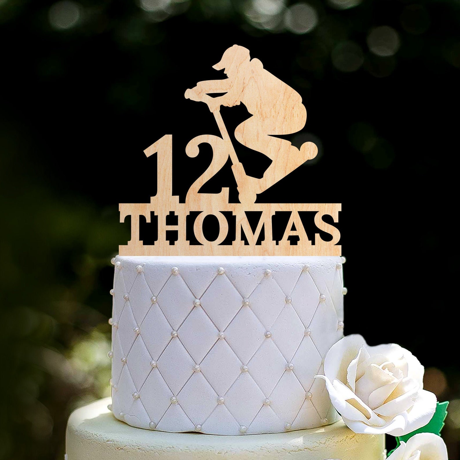 Scooter Cake Topper Birthdaypush Scooter Teenager Birthday Etsy