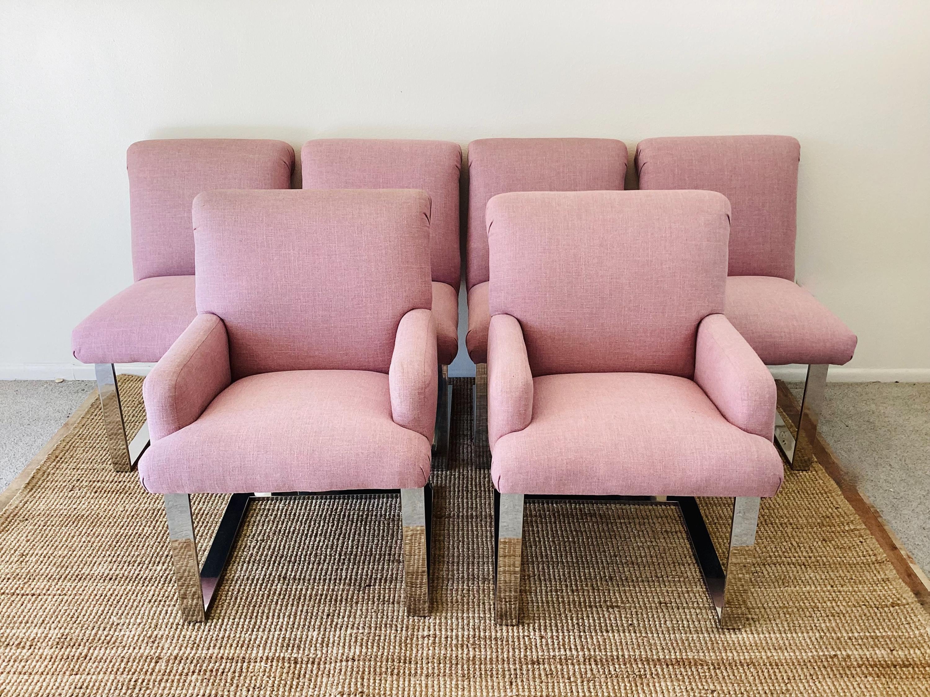 Cantilever Chair Pink And Brass Chair Cantilever Dining Chairs - Main Image