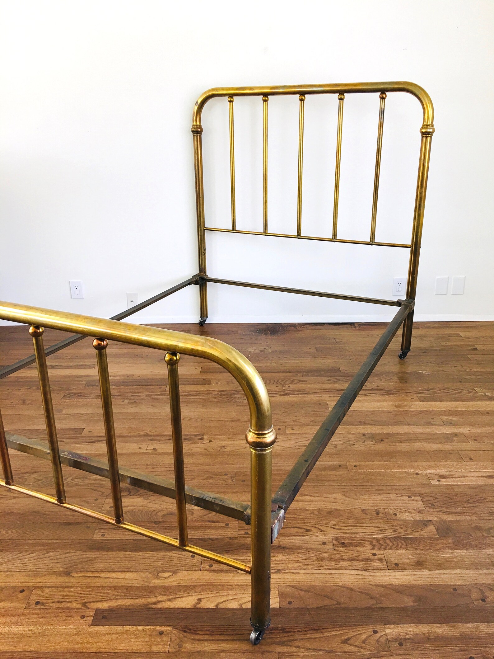 Vintage BRASS HEADBOARD & FOOTBOARD Full Size Bed Frame Etsy