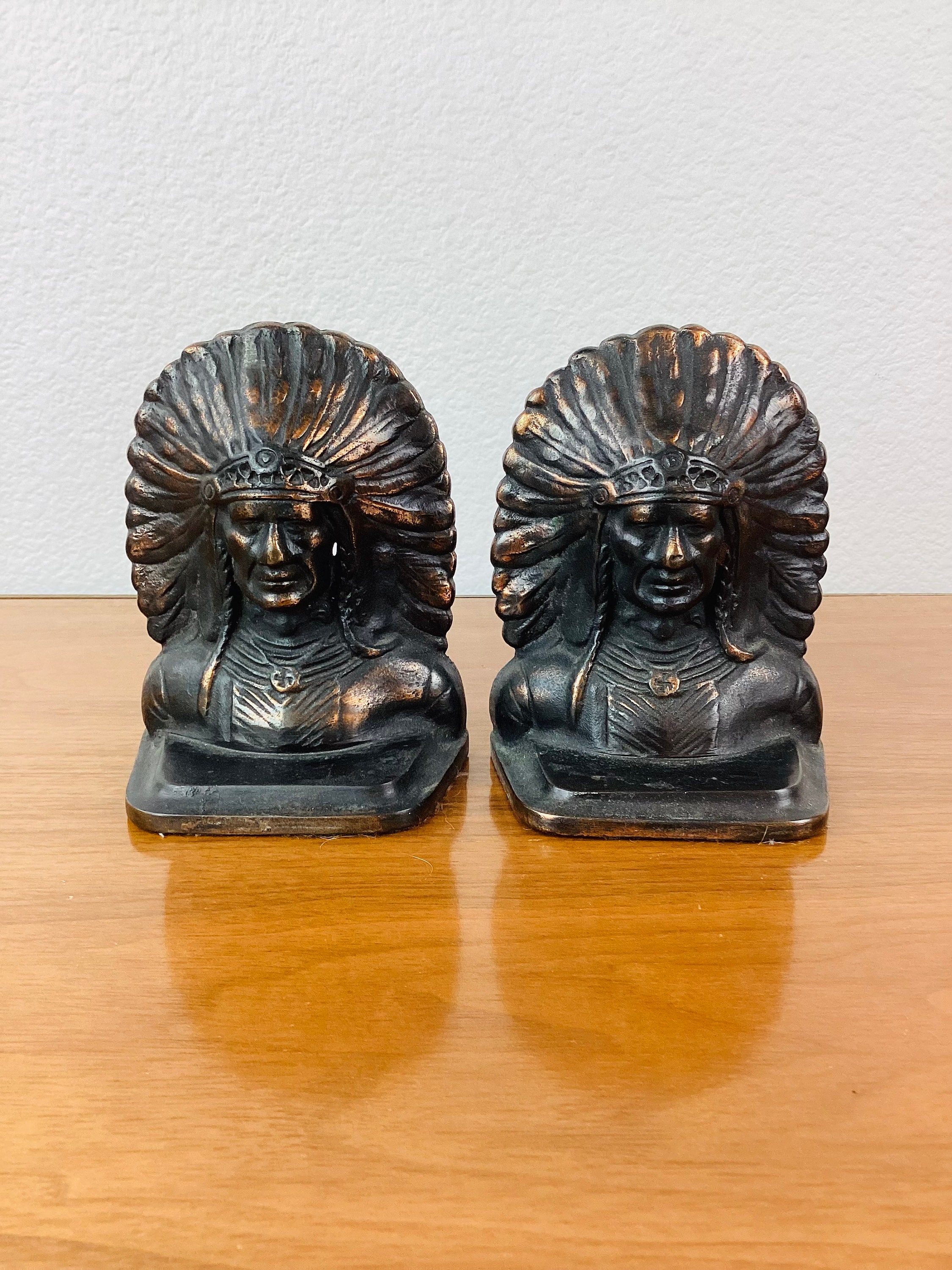 Cast Iron Indian Bookends - Etsy