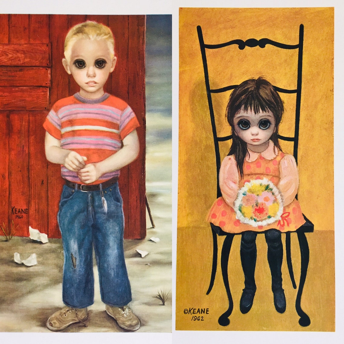 Vintage 1960s MARGARET KEANE Lithograph ART Prints / Lot of 25 Etsy
