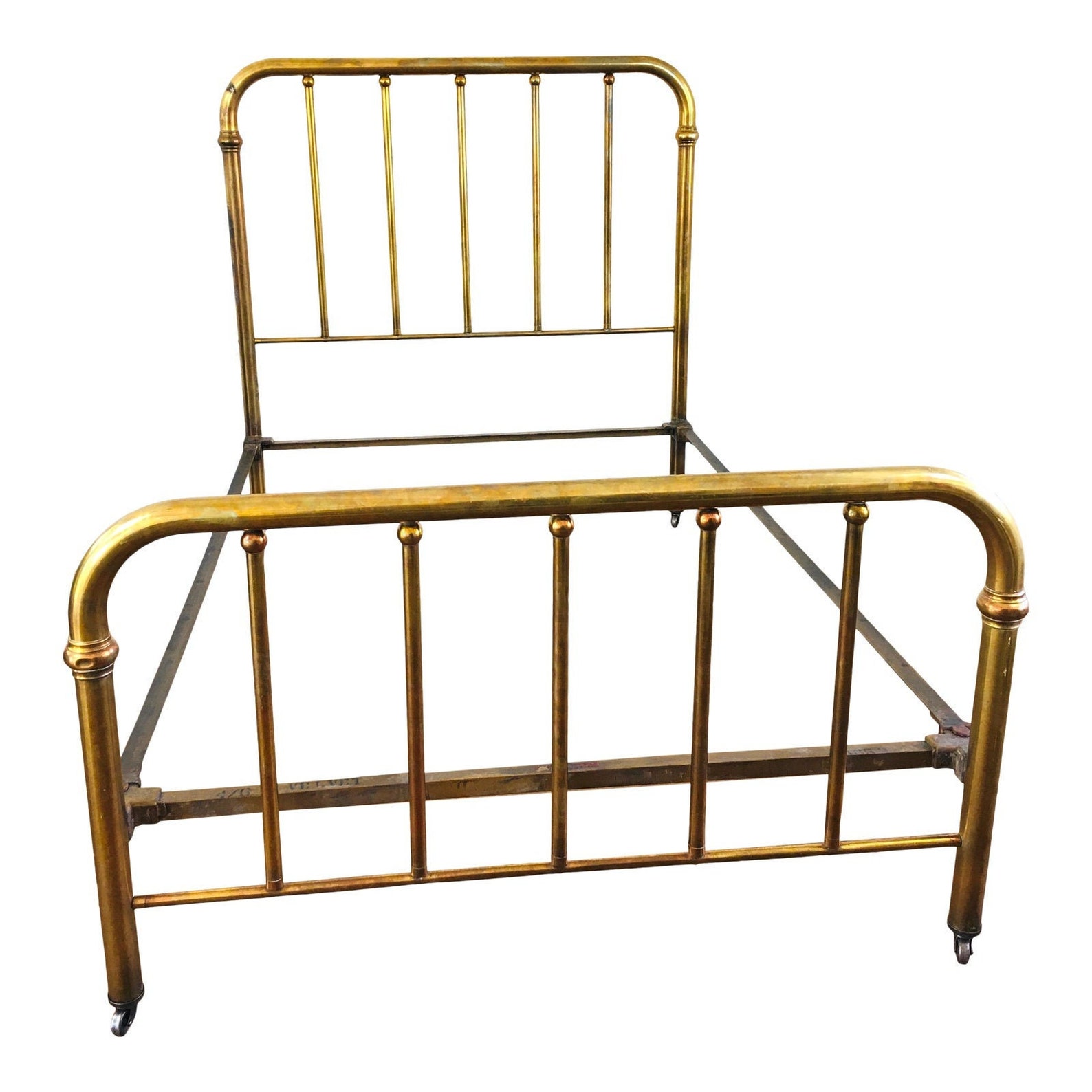 Vintage BRASS HEADBOARD & FOOTBOARD Full Size Bed Frame Etsy