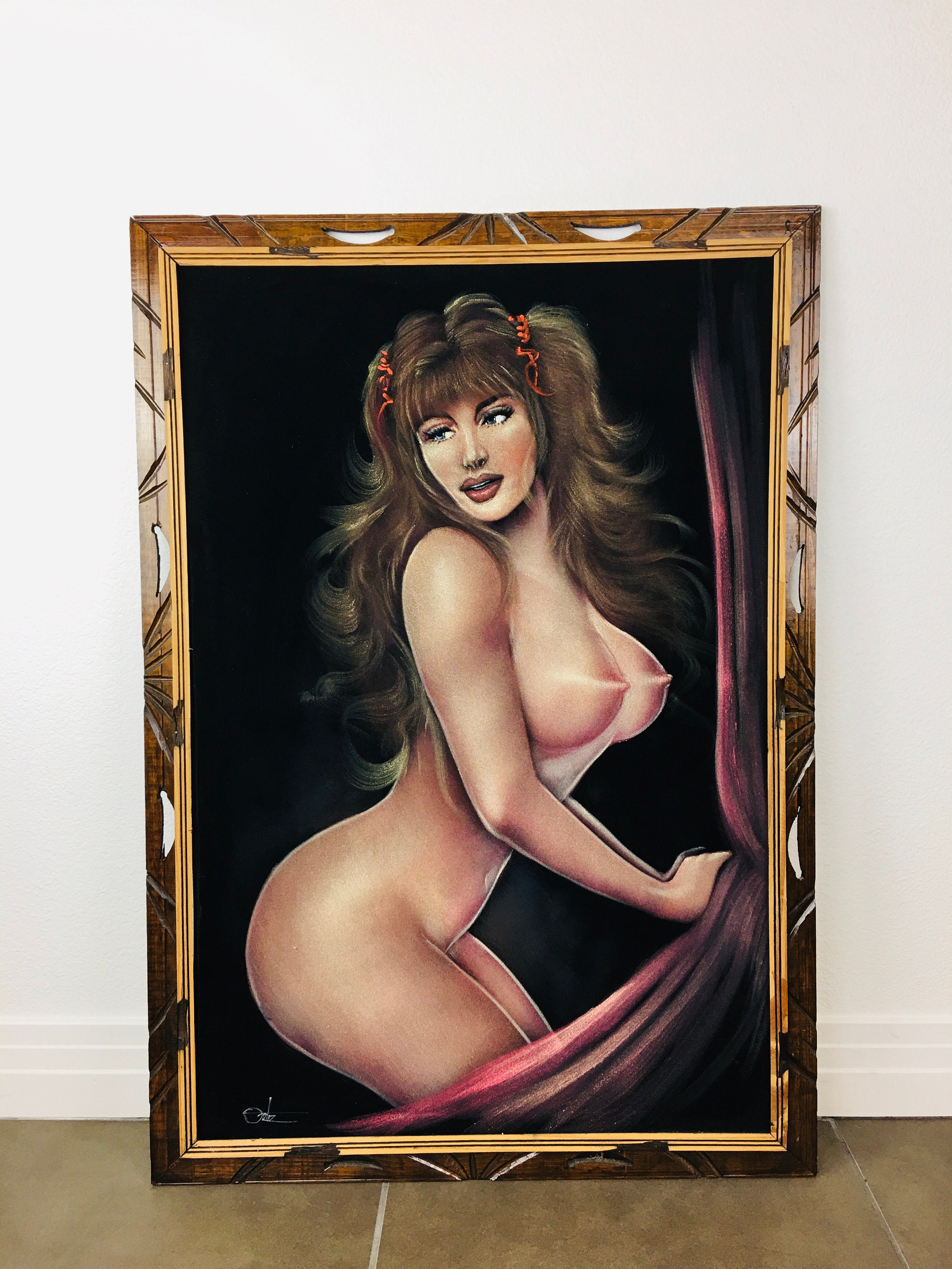 Nude Velvet Painting - Etsy