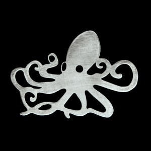 Unusual metal brooch Handmade octopus brooch Special gift