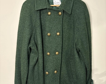 Vintage Spruce Green Peacoat/Swing Coat Linea by Louis Dell Olio