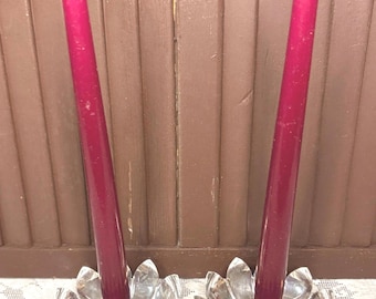 Vintage Reed and Barton 3001 Silver Plated Lotus Flower Candle Holders Set of 2