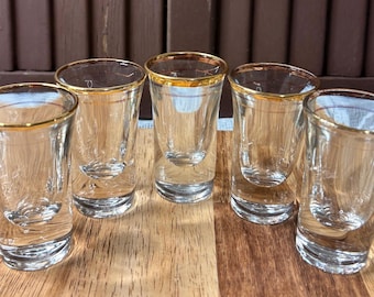 Vintage Anchor Hocking Shot Glasses Set of 5