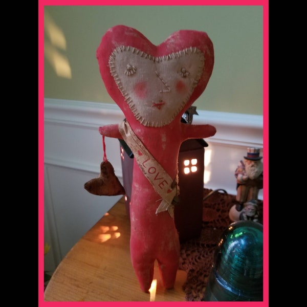 Primitive Valentine Doll Etsy