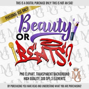 ¡Belleza o Beats Gender Reveal Clipart, imagen PNG! ¡Fondo transparente! ¡Únicamente para uso personal! ¡Púrpura y rojo!