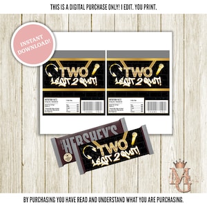 Two Legit Candy Bar Wrapper Template! Hip Hop Candy Wrapper! Instant Download!