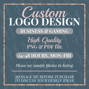 Custom Logo Design, Business Logo, Gamer Logo! Png Logo!