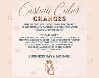Custom Color Changes!